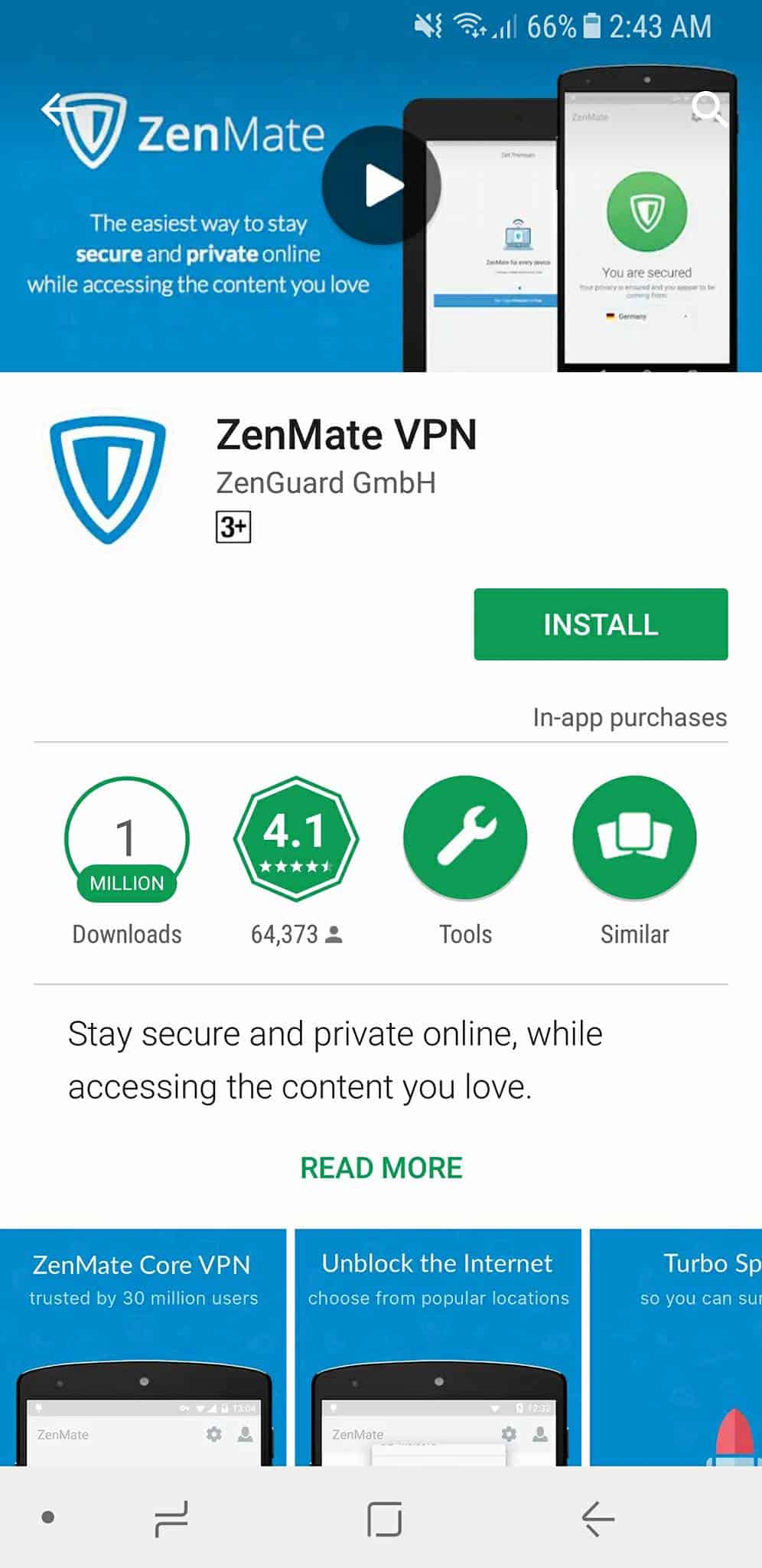 ZenMate VPN step 1 guide