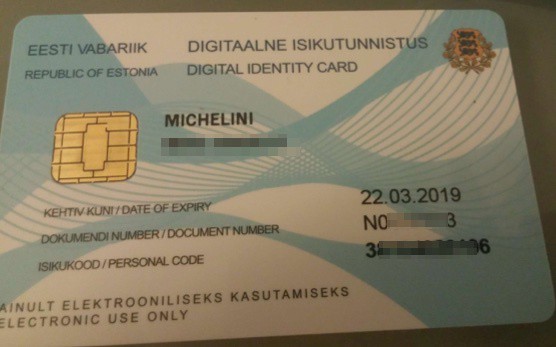 e-estonia card front side